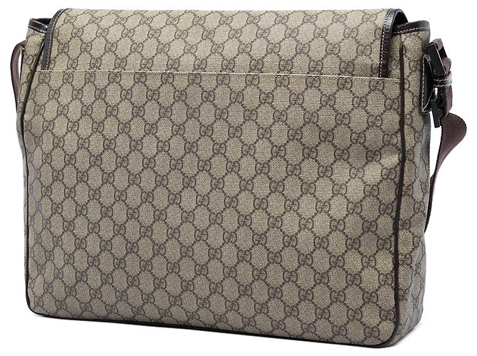 Borsa a tracolla Gucci Large GG Supreme Interlocking G Beige - vista 2