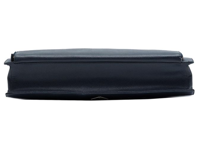 Borsa business Prada Saffiano blu - vista 3