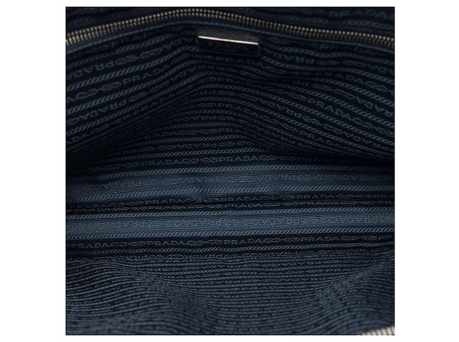 Borsa business Prada Saffiano blu - vista 4