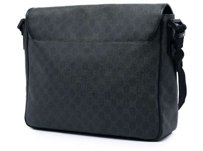 Borsa a tracolla con patta Gucci GG Supreme Nera Nero - vista 2