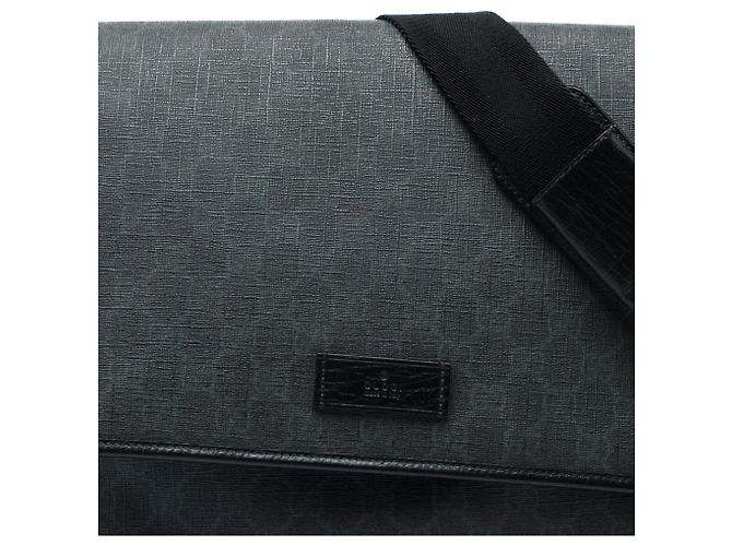 Borsa a tracolla con patta Gucci GG Supreme Nera Nero - vista 5