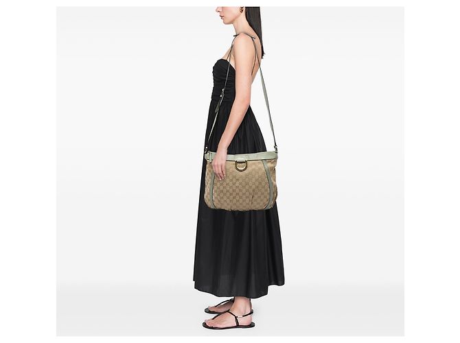 Borsa a Tracolla Gucci GG Canvas Abbey D Ring Verde - vista 6