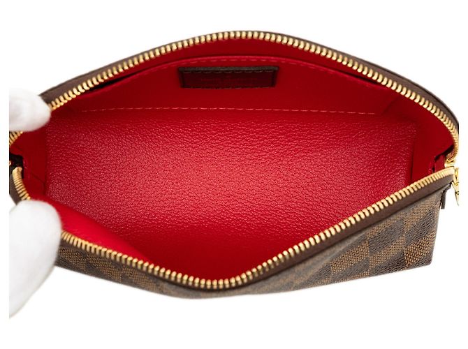 Beauty Case PM Louis Vuitton Damier Ebene Marrone - vista 4