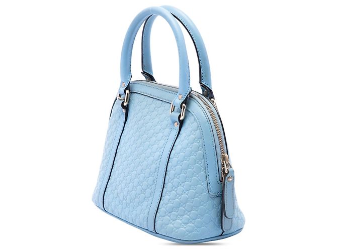 Sac à main Dome Mini Microguccissima Gucci Bleu - vue 2