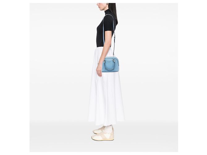 Sac à main Dome Mini Microguccissima Gucci Bleu - vue 6