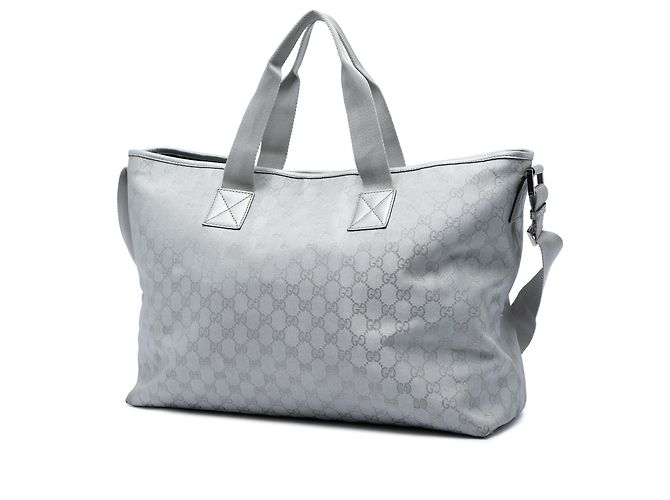 Borsa Satchel Gucci GG Canvas Grigia Grigio - vista 2