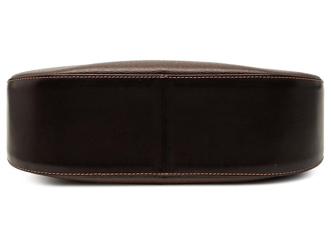 Borsa a tracolla Burberry in pelle marrone - vista 3