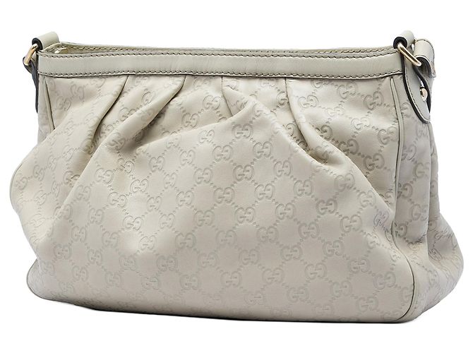 Borsa a tracolla Gucci Guccissima Sukey bianca Bianco - vista 2