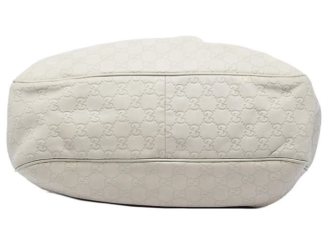 Borsa a tracolla Gucci Guccissima Sukey bianca Bianco - vista 3