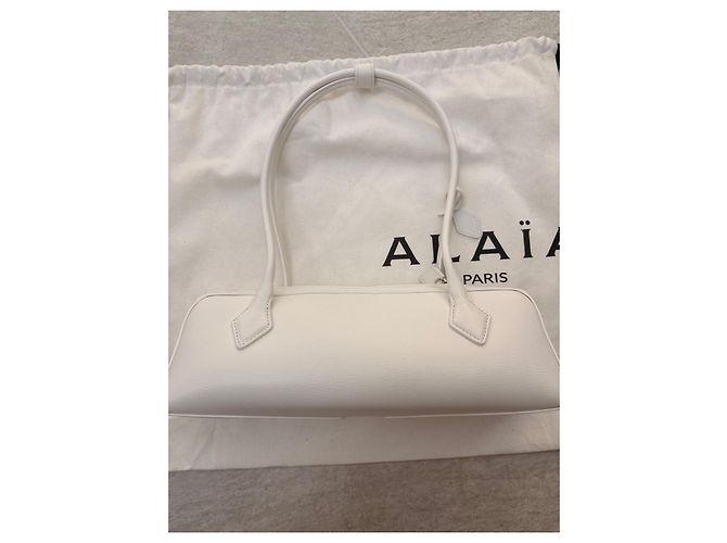 Alaïa Borsa Le Teckel in pelle bianca Bianco - vista 5