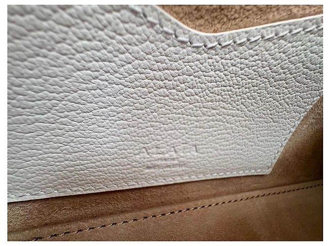 Alaïa Borsa Le Teckel in pelle bianca Bianco - vista 6