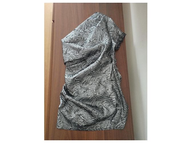 Isabel Marant Metallic-Silber Kleid mit Drapierung Metallisch - Ansicht 2
