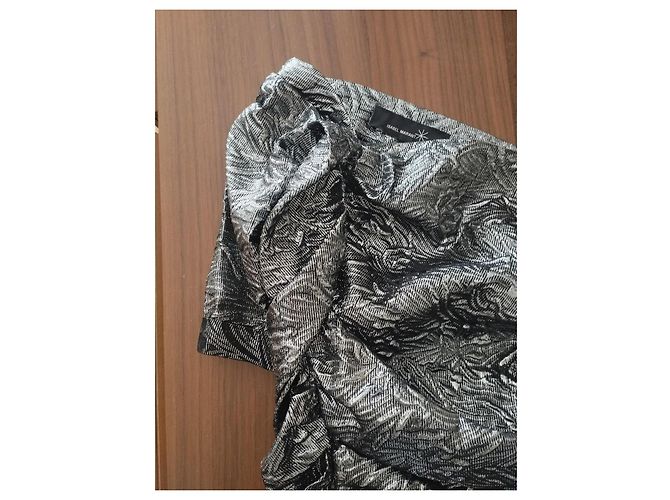 Isabel Marant Metallic-Silber Kleid mit Drapierung Metallisch - Ansicht 3