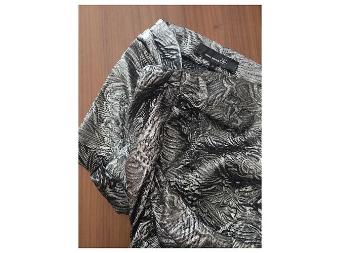 Isabel Marant Metallic-Silber Kleid mit Drapierung Metallisch - Ansicht 4