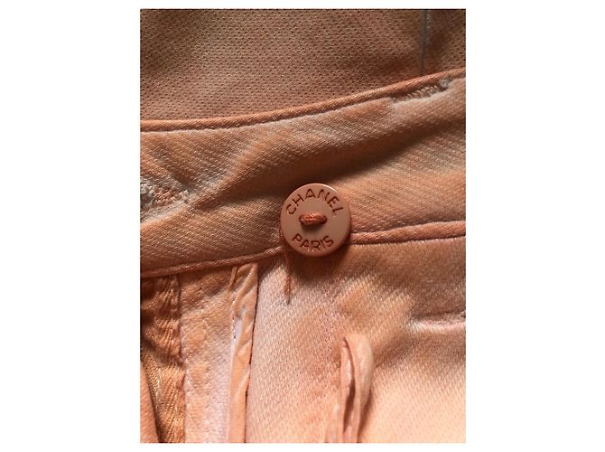 Pantalones Chanel de denim lavado naranja - vista 7