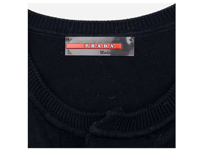 Prada 2000s Chaleco de punto sin mangas con hebillas bondage Negro - vista 4