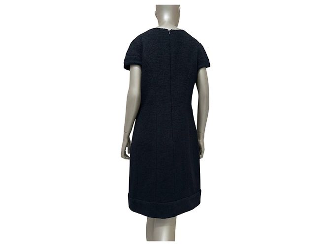 Timeless Set Giacca e Abito Chanel in Bouclé Nero - FR 48 Usato - vista 7