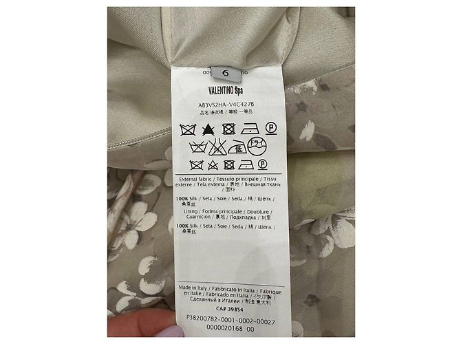 Valentino Seidenkleid mit Blumenprint und Rüschen US 6 gebraucht - Ansicht 6