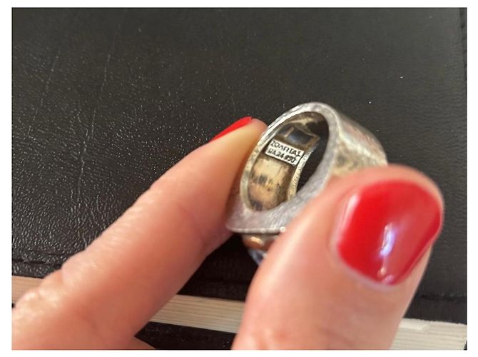 Anello Cuore Zolotas in Argento e Oro D'oro Silver hardware - vista 4