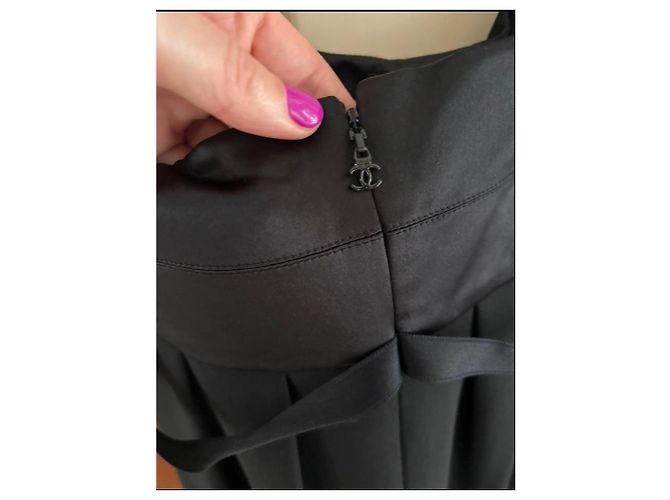 Chanel Seidenkleid Schwarz - Ansicht 3