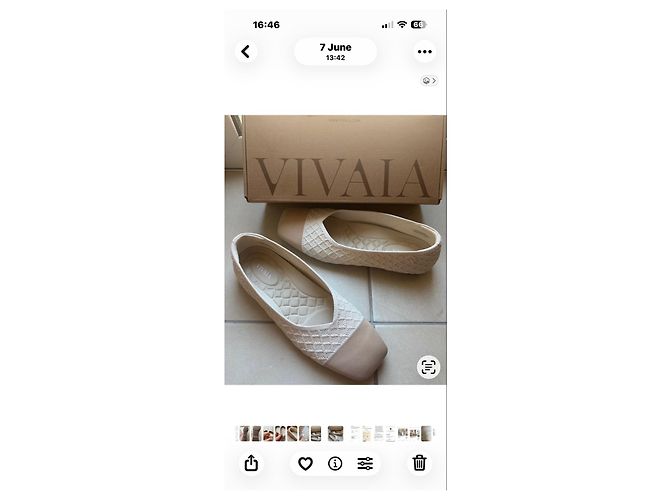 Autre Marque Vivaia Margot V-Cut Bailarinas Punta Cuadrada Beige Crudo - vista 10