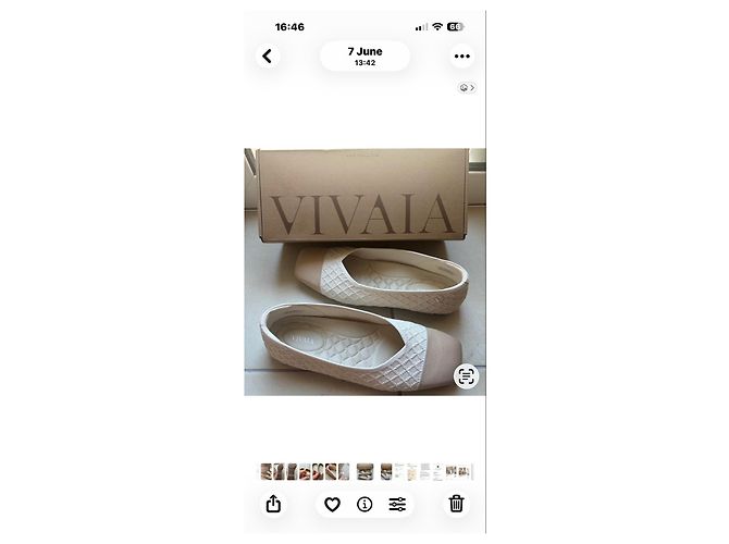 Autre Marque Vivaia Margot V-Cut Bailarinas Punta Cuadrada Beige Crudo - vista 9