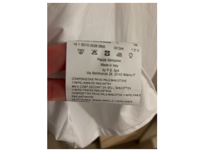 Camisa Piazza Sempione de mezcla de algodón blanco - vista 11