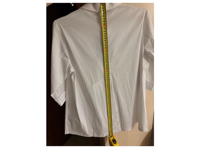 Camisa Piazza Sempione de mezcla de algodón blanco - vista 16