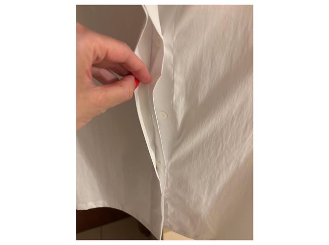 Camisa Piazza Sempione de mezcla de algodón blanco - vista 7