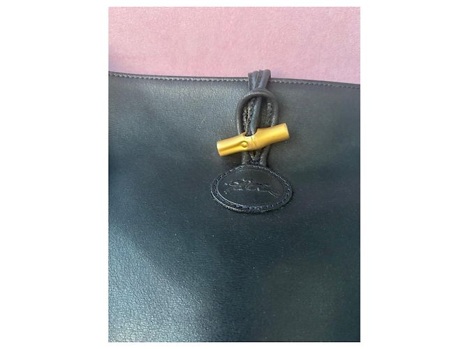Longchamp Paris Borsa a Secchiello in Pelle Nero - vista 11