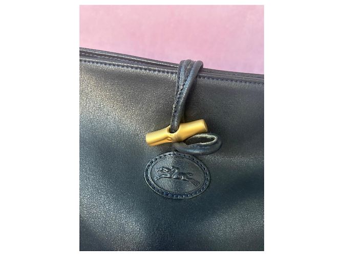 Longchamp Paris Borsa a Secchiello in Pelle Nero - vista 12