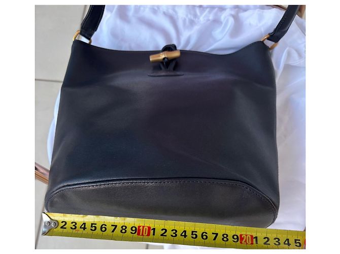Longchamp Paris Borsa a Secchiello in Pelle Nero - vista 20