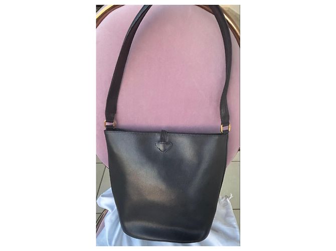 Longchamp Paris Borsa a Secchiello in Pelle Nero - vista 5