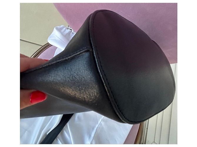 Longchamp Paris Borsa a Secchiello in Pelle Nero - vista 9