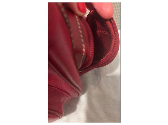 Lancel Borsa Hobo in pelle rossa Rosso - vista 10
