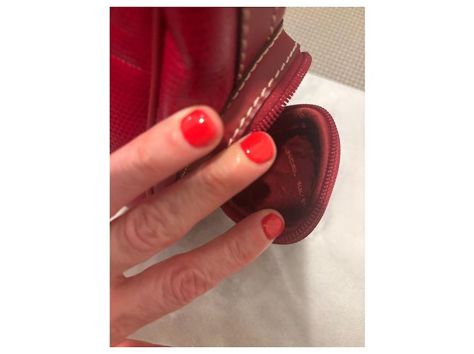 Lancel Borsa Hobo in pelle rossa Rosso - vista 11