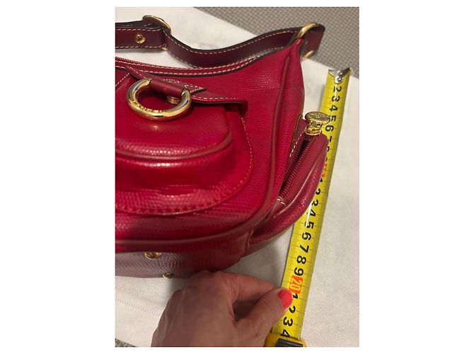 Lancel Borsa Hobo in pelle rossa Rosso - vista 13