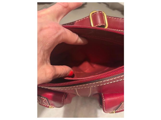 Lancel Borsa Hobo in pelle rossa Rosso - vista 16