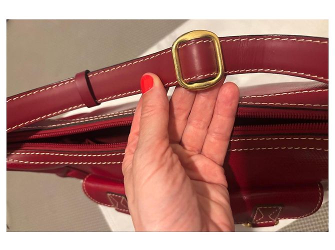 Lancel Borsa Hobo in pelle rossa Rosso - vista 19