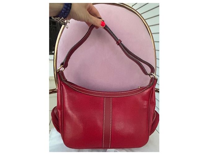 Lancel Borsa Hobo in pelle rossa Rosso - vista 2