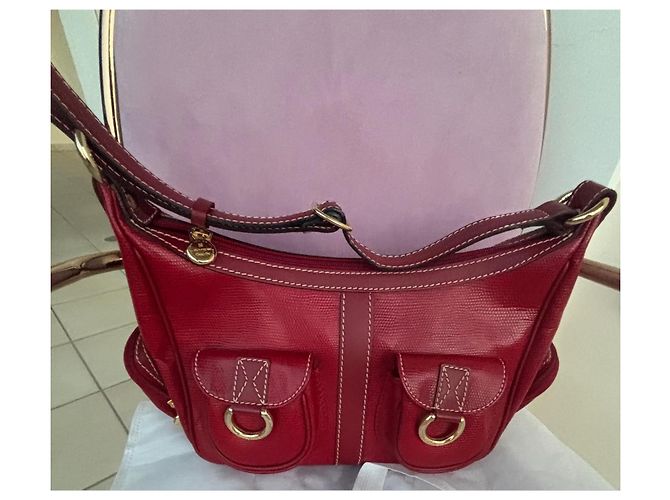 Lancel Borsa Hobo in pelle rossa Rosso - vista 3