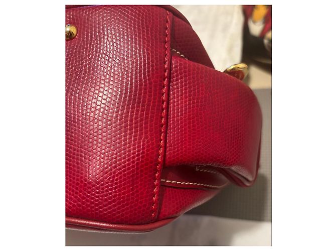 Lancel Borsa Hobo in pelle rossa Rosso - vista 9