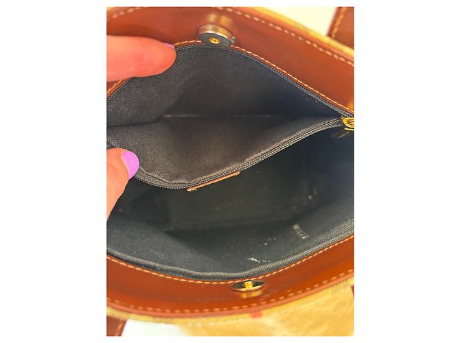 Borsa Tote Burberry Haymarket Check Marrone Beige - vista 18