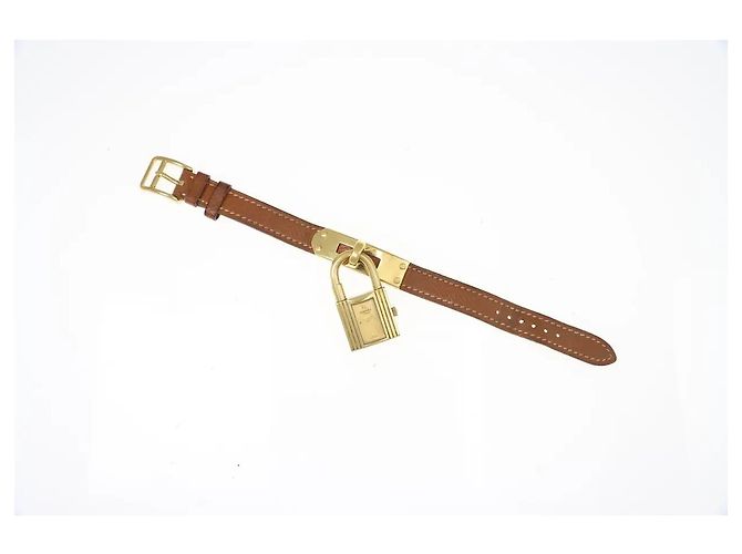 Orologio Hermès Kelly in Oro Giallo e Pelle Marrone D'oro - vista 5