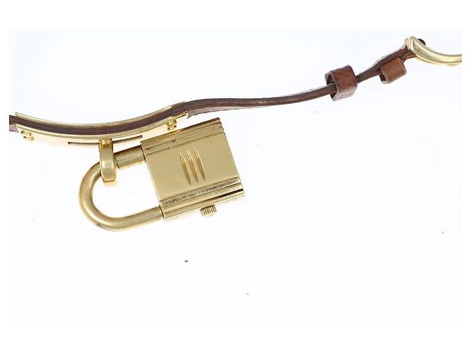 Orologio Hermès Kelly in Oro Giallo e Pelle Marrone D'oro - vista 6