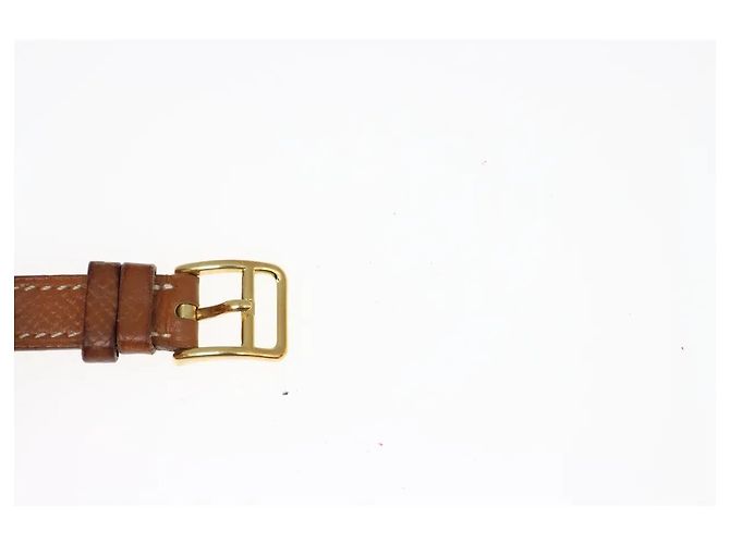 Orologio Hermès Kelly in Oro Giallo e Pelle Marrone D'oro - vista 7