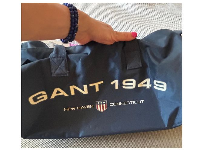 Autre Marque GANT 1949 New Haven Connecticut Borsa da Viaggio in Nylon Blu scuro - vista 12