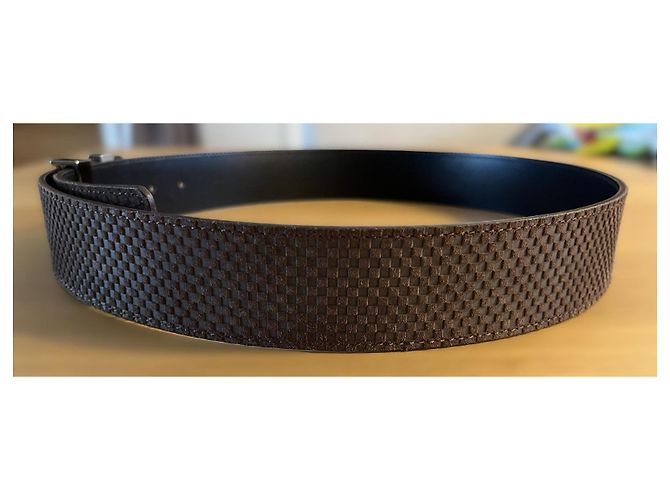 Cintura Louis Vuitton Damier Infini Marrone - vista 3