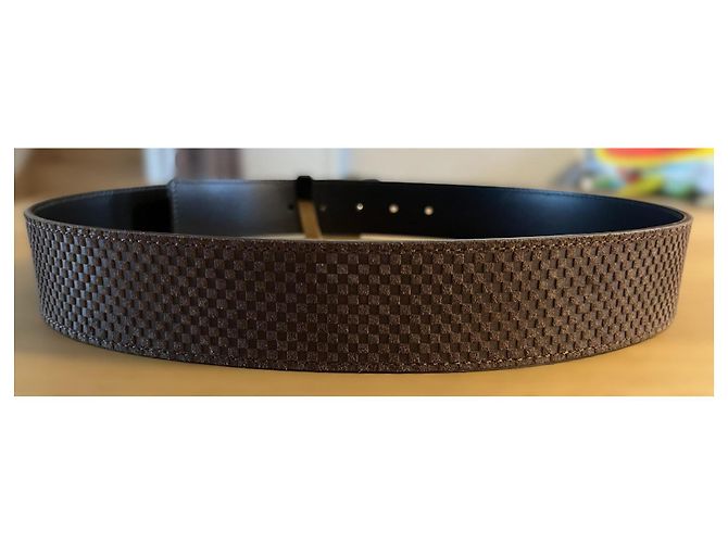 Cintura Louis Vuitton Damier Infini Marrone - vista 4