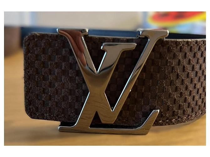 Cintura Louis Vuitton Damier Infini Marrone - vista 7